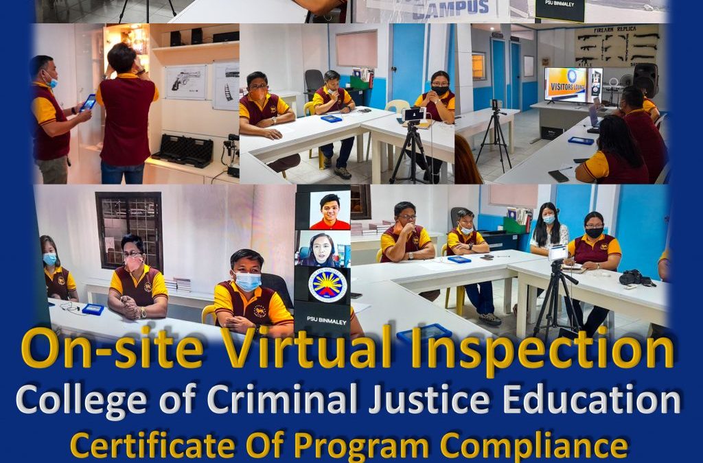 On-site Virtual Inspection for the COPC application of College of Criminal Justice Education